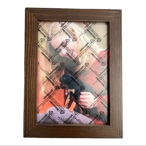 OlarHike Brown Wood Decorative Set (4) Frames 5x7 Stunning Wall Decor